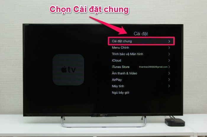 Chọn Cài đặt chung
